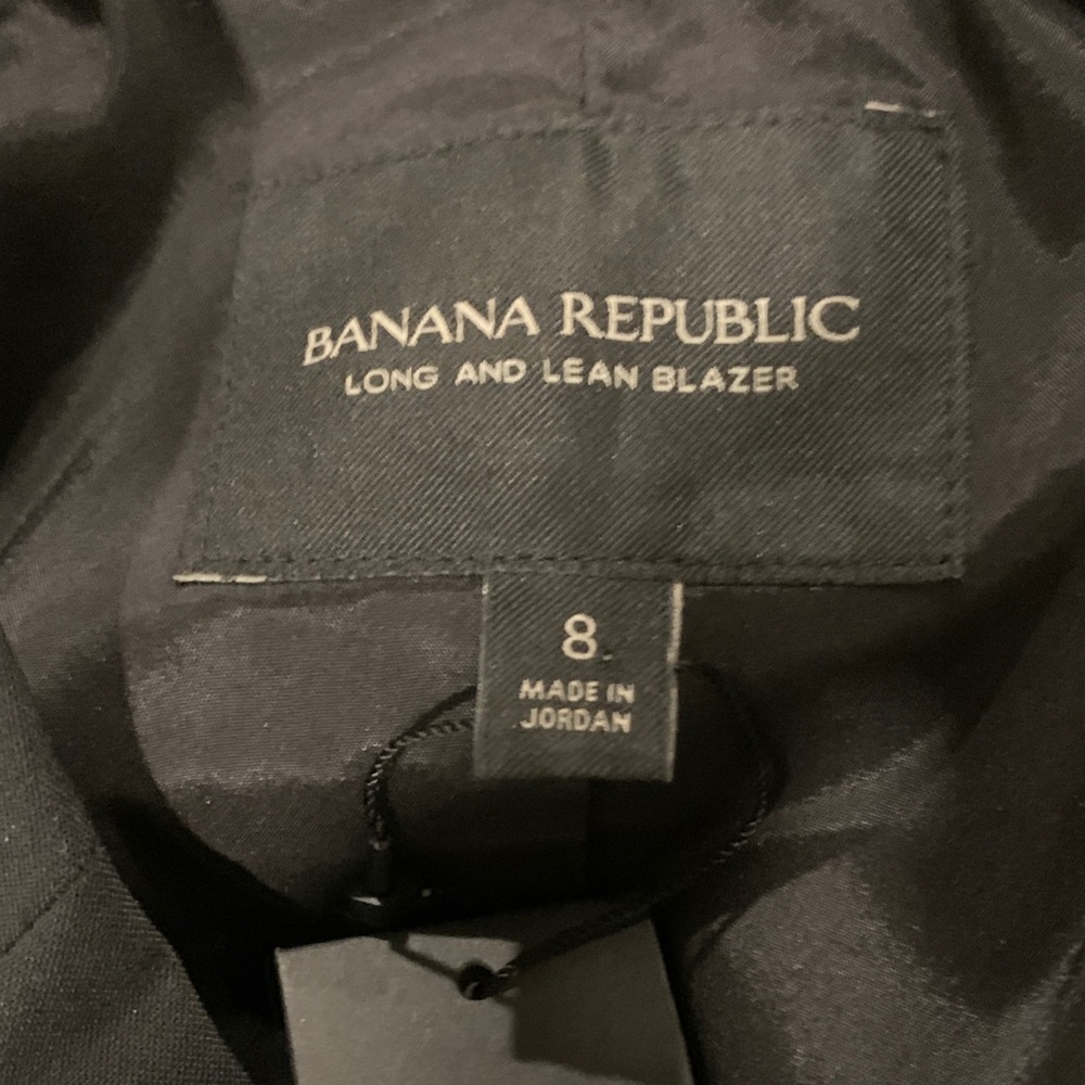 Banana Republic Sleek Black Long Blazer - Picture 2 of 8
